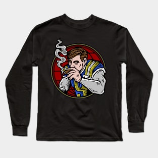 Football Smoke Break Long Sleeve T-Shirt